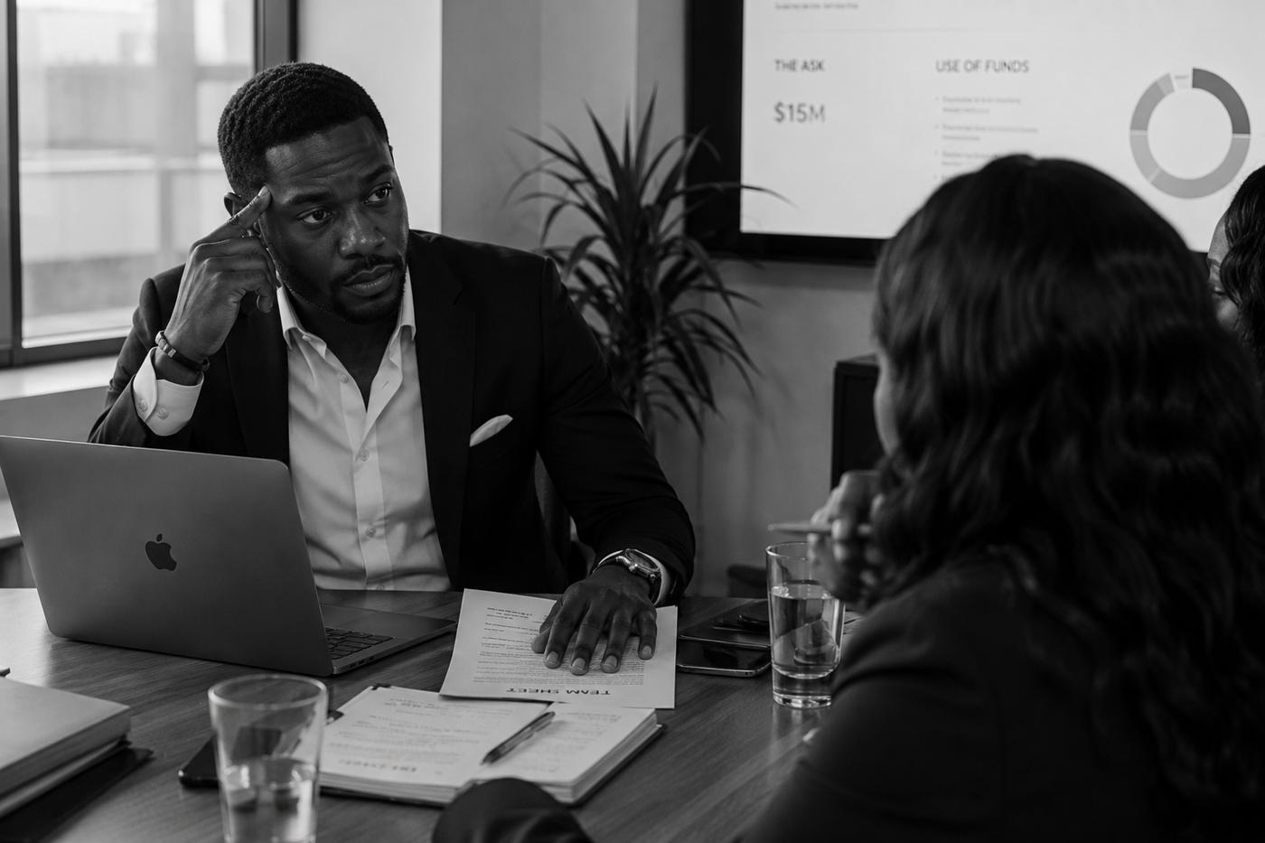 Investor reviewing operations during a site visit
